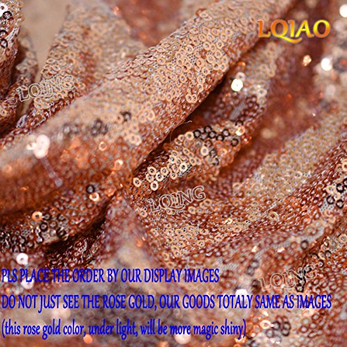 Rose Gold Sewing Sequin Fabric Sequin Lace Fabric Sold By the Yard...
