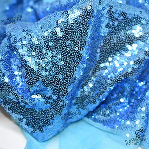 Turquoise Sewing Sequin Fabric Sequin Lace Fabric Sold by The Yard...