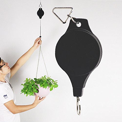 LSHCX Adjustable Heavy Duty Easy Reach Plant Pulley for Hanging Pl...