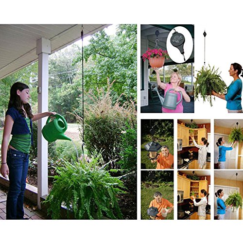 LSHCX Adjustable Heavy Duty Easy Reach Plant Pulley for Hanging Pl...