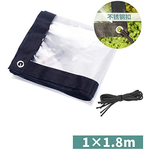 LSR Clear Poly Tarp Heavy Duty Translucent Clear Tarp with Black R...