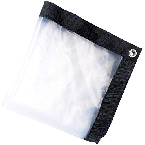 LSR Clear Poly Tarp Heavy Duty Translucent Clear Tarp with Black R...