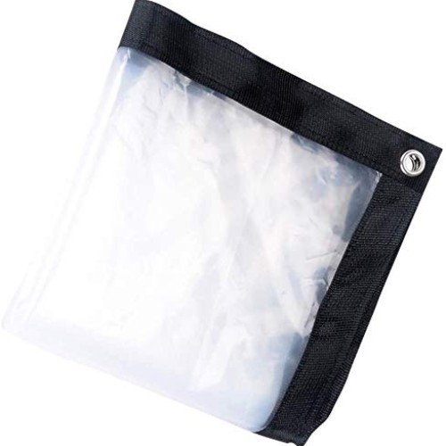LSR Clear Poly Tarp Heavy Duty Translucent Clear Tarp with Black R...