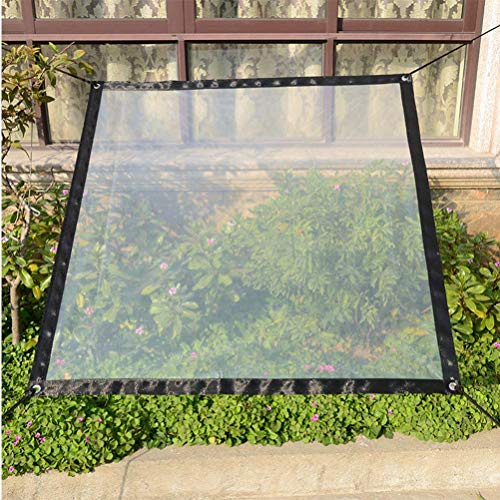 LSR Clear Poly Tarp Heavy Duty Translucent Clear Tarp with Black R...