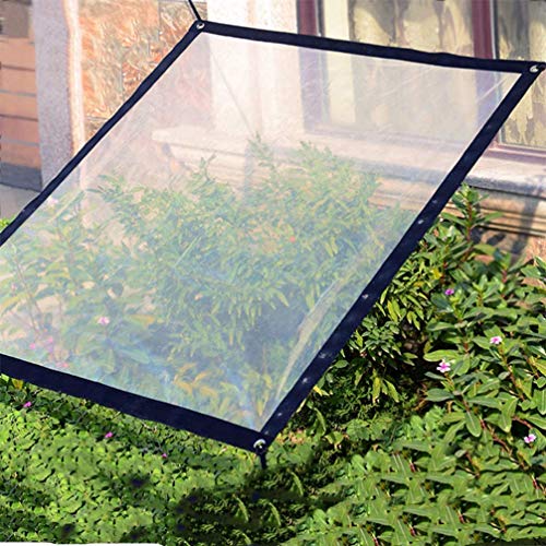 LSR Clear Poly Tarp Heavy Duty Translucent Clear Tarp with Black R...