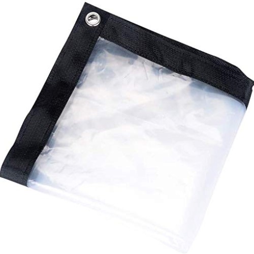 LSR Clear Poly Tarp Heavy Duty Translucent Clear Tarp with Black R...