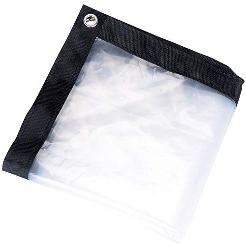LSR Clear Poly Tarp Heavy Duty Translucent Clear Tarp with Black R...