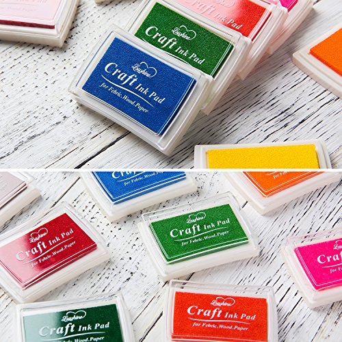 Lsushine Craft Ink Pad Stamps Partner Diy Color,15 Color Craft Ink...