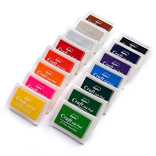 Lsushine Craft Ink Pad Stamps Partner Diy Color,15 Color Craft Ink...