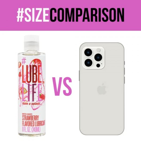 #LubeLife Water-Based Strawberry Flavored Lubricant, Personal Lube...
