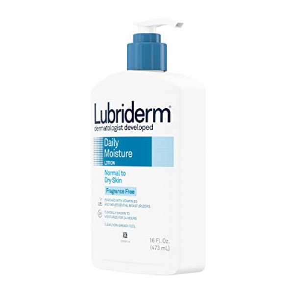 Lubriderm Daily Moisture Hydrating Unscented Body Lotion with Pro-...