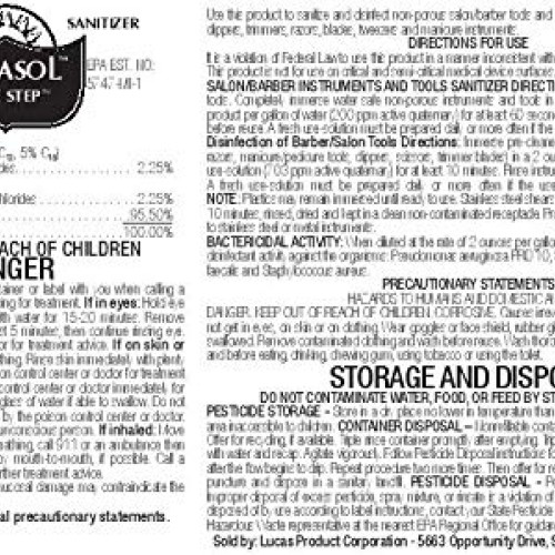 Lucasol One Step Disinfectant 32 Ounce