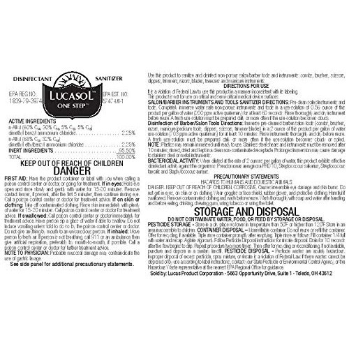 Lucasol One Step Disinfectant 32 Ounce