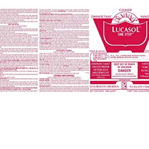 Lucasol One Step Disinfectant 32 Ounce
