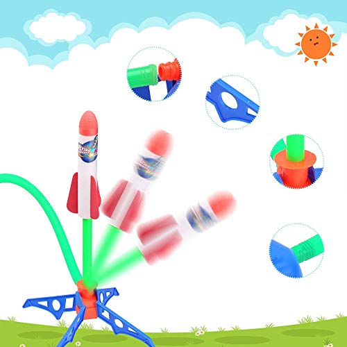 Lucasss Toy Rocket Launcher for Kids, Shoots Up to 200 Feet with 3...