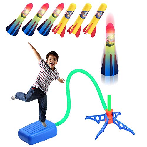Lucasss Toy Rocket Launcher for Kids, Shoots Up to 200 Feet with 3...