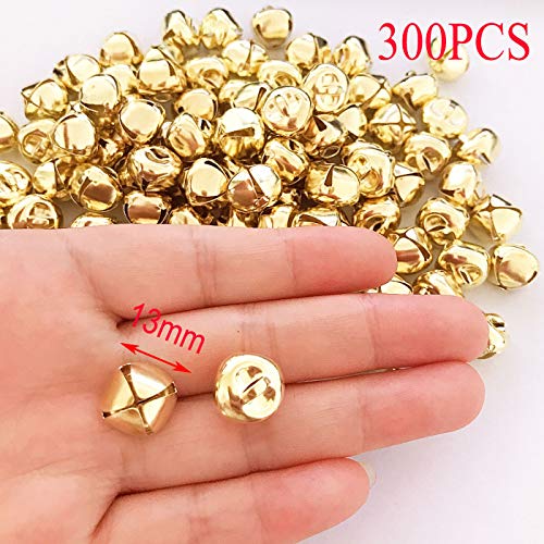 Luckkyme Jingle Bells, 300 Pieces 1/2 Inch Craft Bells, DIY Craft ...