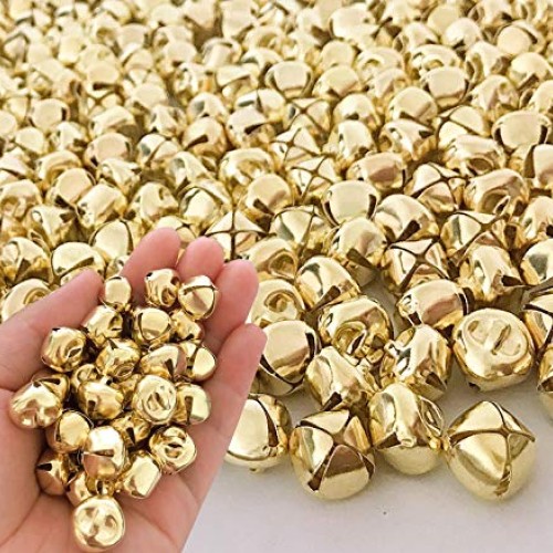 Luckkyme Jingle Bells, 300 Pieces 1/2 Inch Craft Bells, DIY Craft ...