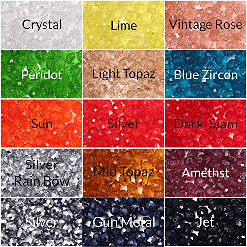 750pcs 8mm Glass Beads for Jewelry Making, Lucky Goddness Round Fa...