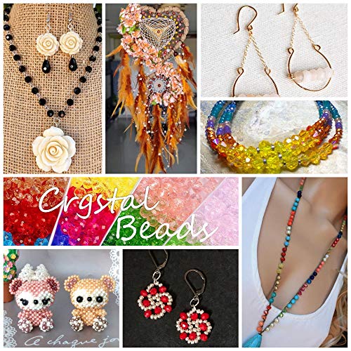 750pcs 8mm Glass Beads for Jewelry Making, Lucky Goddness Round Fa...