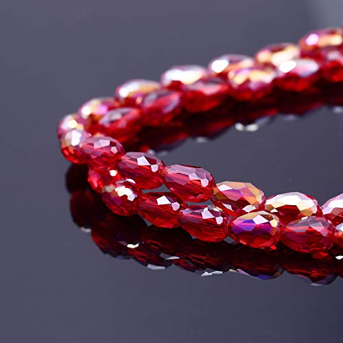 Teardrop Glass Beads for Suncatcher, Lucky Goddness 200pcs 8x11 mm...