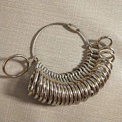 27 Pcs Metal Ring Sizer, Finger Gauges Measuring Ring Tool, Ring S...