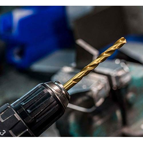 LudoPam 1/8 Inch Cobalt Drill Bit Set, M35 HSS Twist Jobber Length...