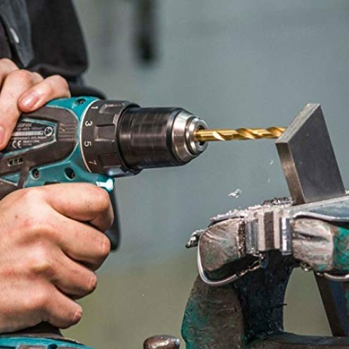 LudoPam 1/8 Inch Cobalt Drill Bit Set, M35 HSS Twist Jobber Length...