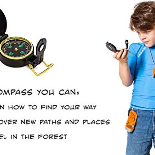 LUESBOEK Outdoor Explorer Kit Gifts Toys Kids Binoculars Set, Outd...