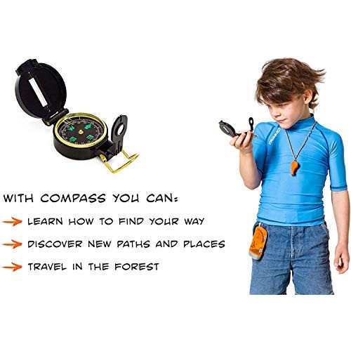 LUESBOEK Outdoor Explorer Kit Gifts Toys Kids Binoculars Set, Outd...