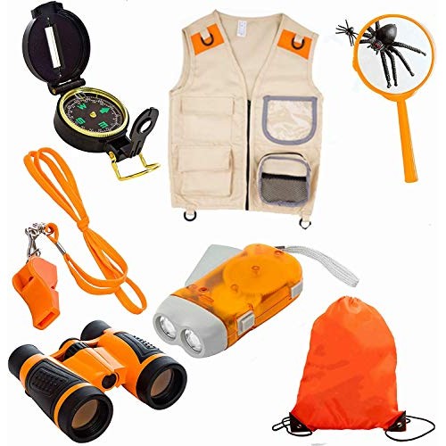 LUESBOEK Outdoor Explorer Kit Gifts Toys Kids Binoculars Set, Outd...