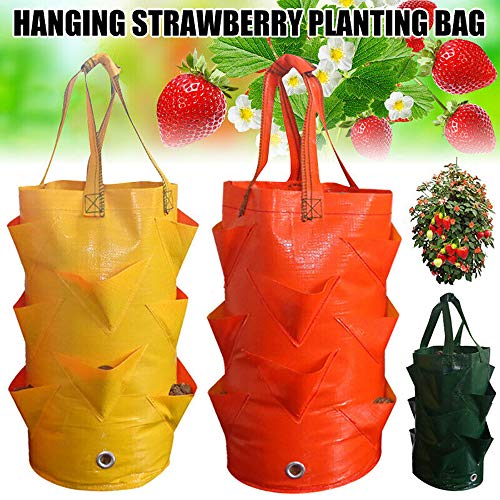Luffylive Gardens Hanging Planter Growing Bag,Strawberry Planter B...