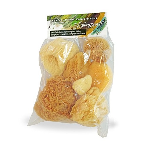 Natural Sea & Synthetic Sponges - Assorted Sizes 7pc Value Pack fo...