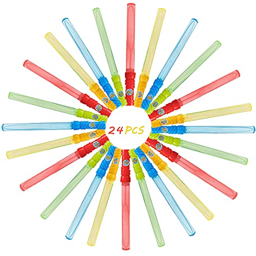 Lulu Home 24 Pack Bubble Wand, 14.6 Big Bubble Sticks Wand Bulk ...
