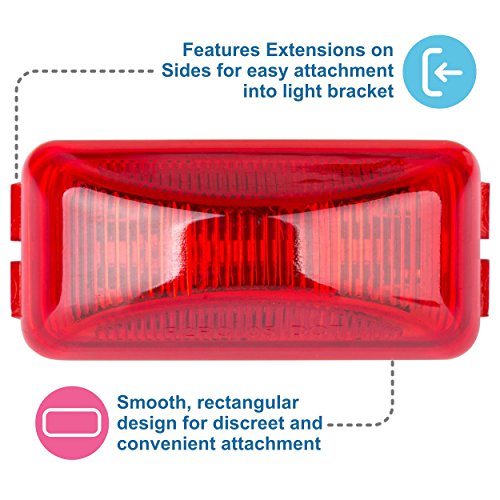 Lumitronics RV Mini Thin Line 37 Series Sealed LED Marker Light Red