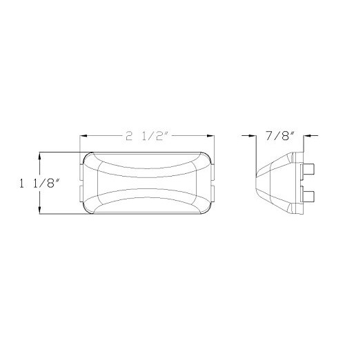 Lumitronics RV Mini Thin Line 37 Series Sealed LED Marker Light Red
