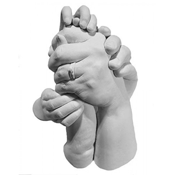 Luna Bean -XL- Family Size Keepsake Hands Casting KIT | Clasped Gr...