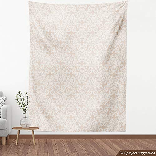 Lunarable Damask Fabric by The Yard, Wedding Inspired Symmetrical ...