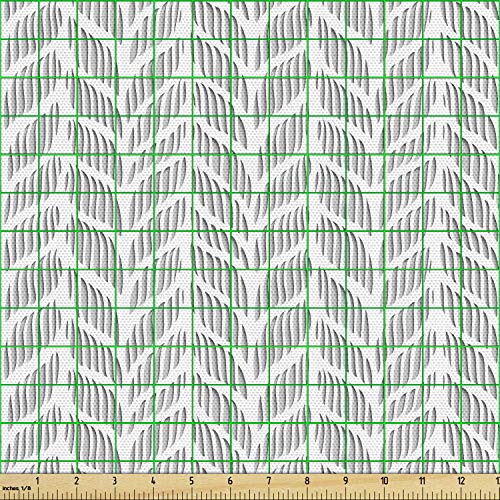 Lunarable Grey Abstract Fabric by The Yard, Norwegian Pattern Trad...