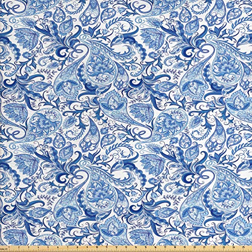 Lunarable Jacobean Fabric by The Yard, Abstract Persian Inspired P...