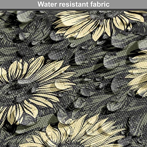 Lunarable Sunflower Fabric by The Yard, Abstract Nature Inspired I...