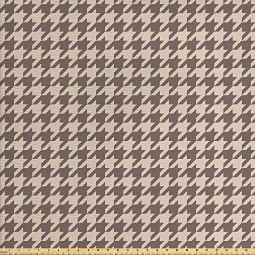 Lunarable Vintage Fabric by The Yard, Traditional Scottish Houndst...