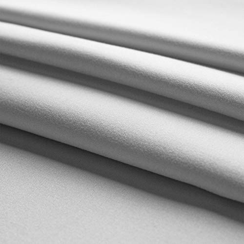 Lunarable Violet Fabric by The Yard, Swirls and Dots Floral Arrang...