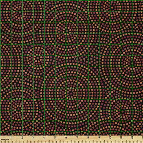 Lunarable Yellow and Red Fabric by The Yard, Australian Aboriginal...