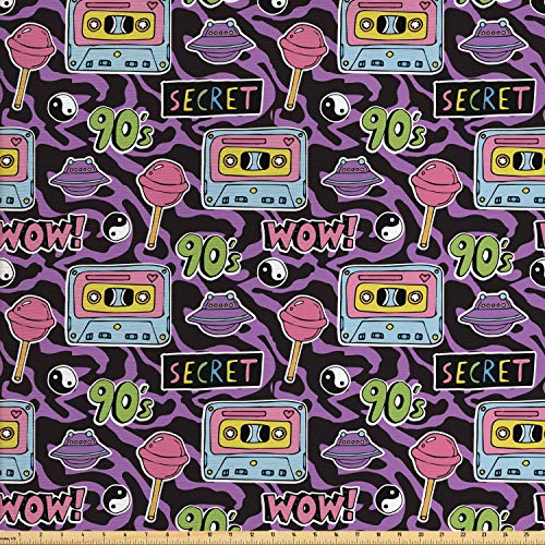 Lunarable Yin Yang Fabric by The Yard, Nineties Inspirations Casse...