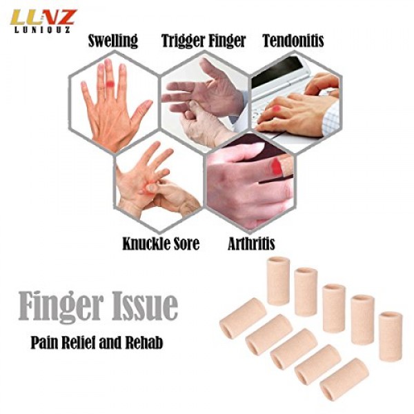 Luniquz Finger Sleeves, Thumb Splint Brace for Finger Support, Rel...