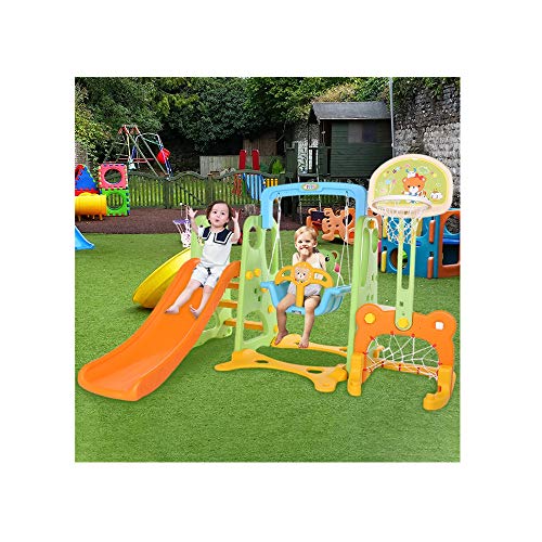 5 in 1 Toddlers Climber and Swing Set, Kids Indoor and Outdoor Pla...