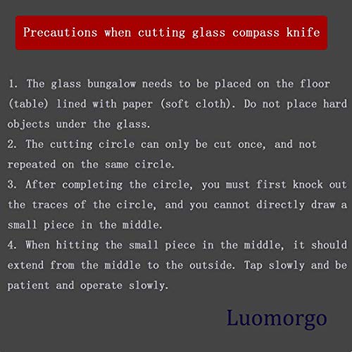Luomorgo 30cm/11.81 Max.Round Dia Adjustable Glass Circle Cutting...