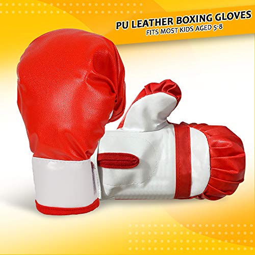 LURLIN Punching Bag for Kids Incl Boxing Gloves & Stand, Height Ad...