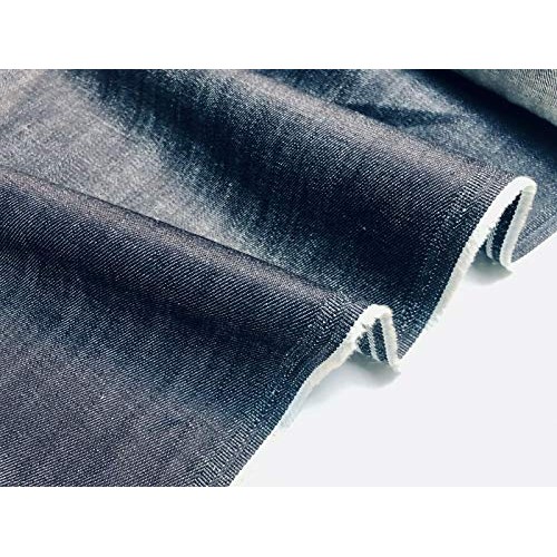 Medium Blue Denim Fabric - Denim Slub Stretch Washed Jeans Cotton ...